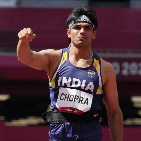 The gold medal performance by Neeraj Chopra in the javelin throw event in Tokyo Olympics