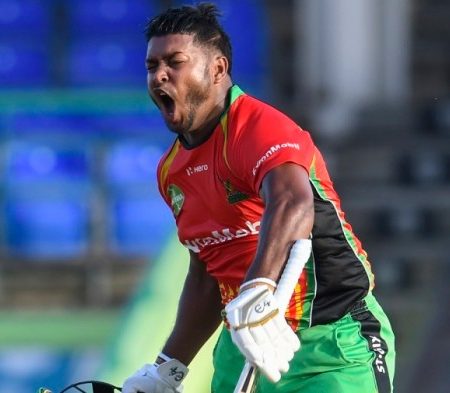 Chandrapaul Hemraj scored his maiden T20 ton to cap a nine-wicket demolition of the woeful Barbados Royals