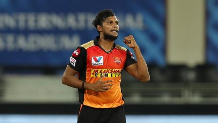 Left-arm pacer T Natarajan has reached Dubai to join the Sunrisers Hyderabad camp ahead of the second phase of IPL 2021