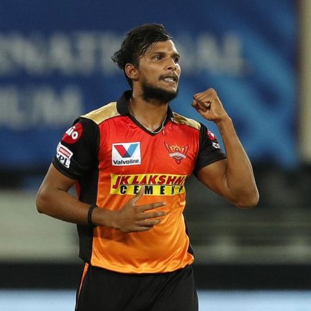 Left-arm pacer T Natarajan has reached Dubai to join the Sunrisers Hyderabad camp ahead of the second phase of IPL 2021