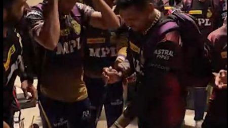 Kolkata Knight Riders celebrate a thumping win over Mumbai Indians with “biggest cake smash chase” in IPL 2021