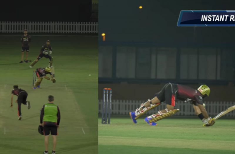 Dinesh Karthik lost his balance and fell when he faced Kamlesh Nagarkot’s yorker during a recent practice session in IPL 2021
