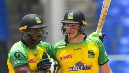 Kennar Lewis, Shamarh Brooks lead Tallawahs to second place with a six-wicket win against Barbados Royals