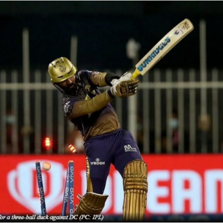Dinesh Karthik was fined for breaching the IPL’s Code of Conduct during their Qualifier 2 clash in IPL 2021