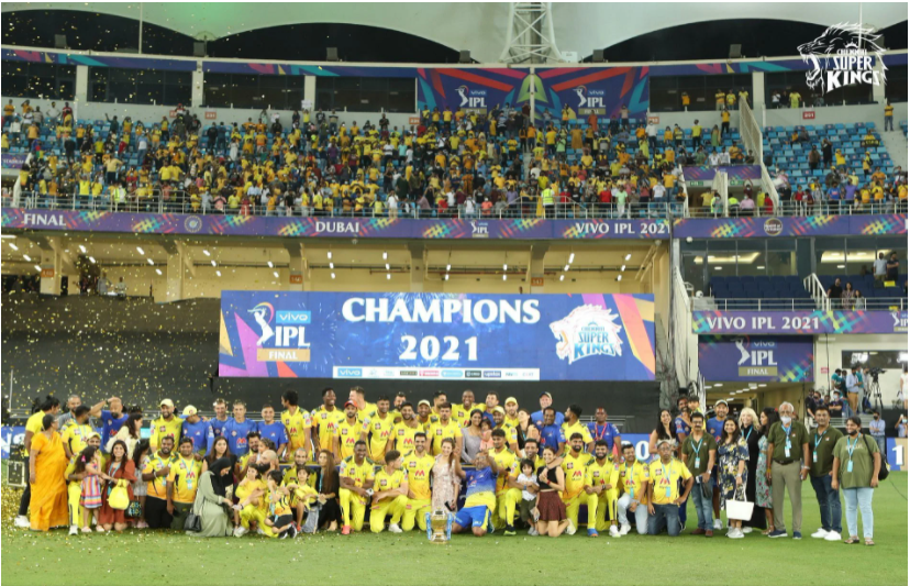 Chennai Super Kings celebrated their victory in the Indian Premier League 2021 like true champions