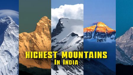 Top FIVE Highest Mountains in India by Height