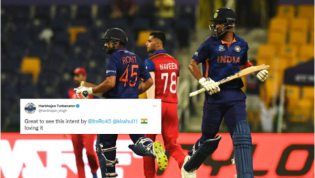 India roared back to form with the bat thanks to a blistering opening stand between Rohit Sharma and KL Rahul: T20 World Cup