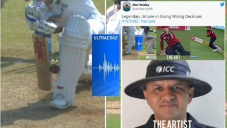 Twitterati fumes says “Andhe Umpires” after umpiring blunder to rule Virat Kohli out in Mumbai Test