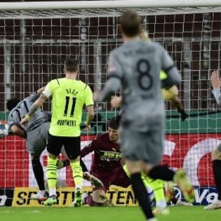 Dortmund was eliminated from the DFB Cup by St Pauli.