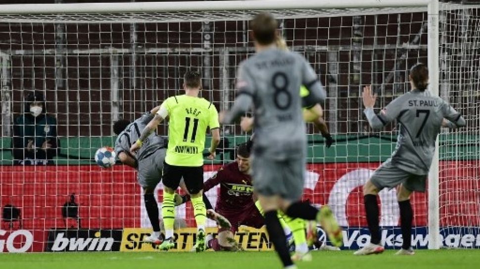 Dortmund was eliminated from the DFB Cup by St Pauli.