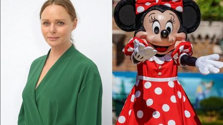 Minnie Mouse sheds her dress for a Stella McCartney pantsuit in a fashion overhaul after 94 years.