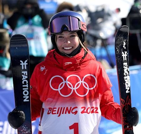 Eileen Gu wins gold in the ski halfpipe, her third Olympic medal.