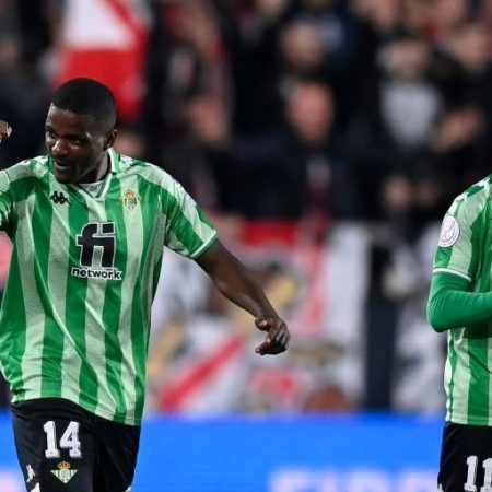 Betis leads Rayo in the Copa semifinals thanks to a goal from William Carvalho.