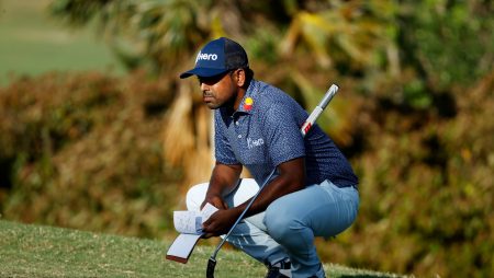 Anirban Lahiri of India takes the lead within the Players Championship.