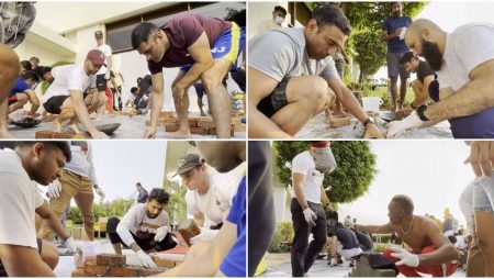 Chennai Super Kings players take an interest in a one-of-a-kind team-building movement. “Boosting Team Spirit”