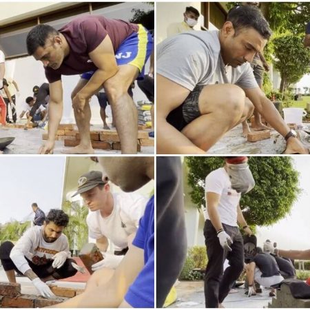 Chennai Super Kings players take an interest in a one-of-a-kind team-building movement. “Boosting Team Spirit”