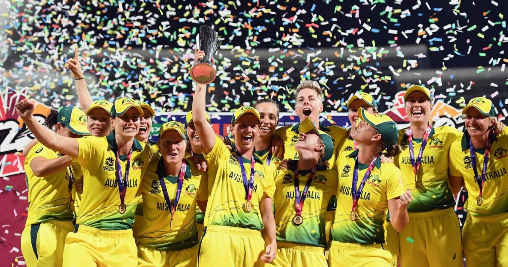 Australia wins the Women's World Cup. Team India's record for most straight wins while chasing in ODIs belongs to Rahul Dravid.