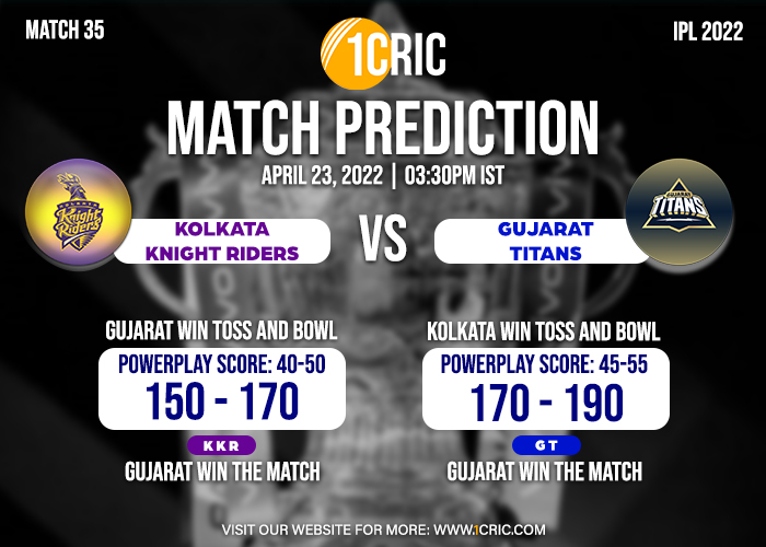 KKR vs GT Predictions Match 35, IPL 2022 Who will win today's IPL match?