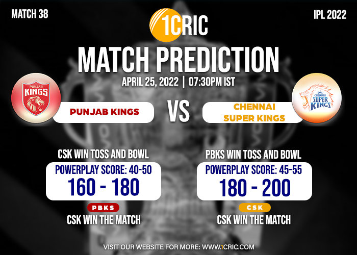 Match 38 IPL 2022: PBKS versus CSK Predictions, who will win?