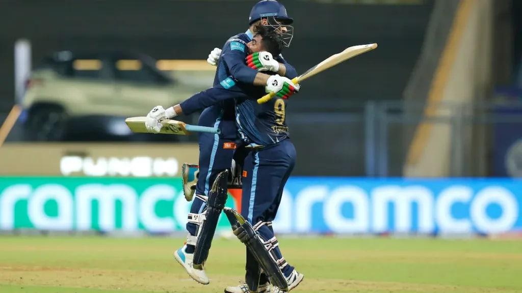 Rashid followed in Tewatia's footsteps by slamming the third delivery for a six in IPL 2022.