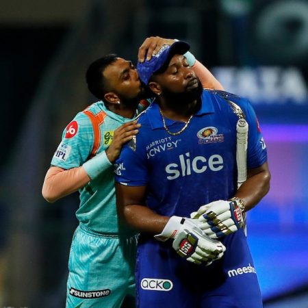 During the IPL 2022 clash with Irks, Krunal Pandya gave Kieron Pollard a “Kiss” send-off. 