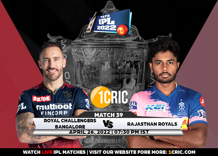 Match 39 Prediction – Which team will win the IPL match between RCB and RR today?