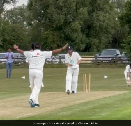 In a celebrity charity match, Wasim Akram’s lethal inswinging yorker to dismiss Michael Atherton.