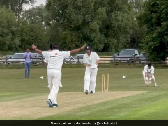 In a celebrity charity match, Wasim Akram’s lethal inswinging yorker to dismiss Michael Atherton.
