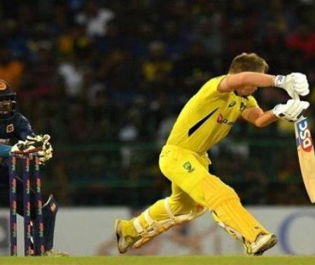 David Warner suffers heartbreak after missing a century by one run against SL.