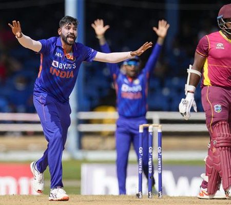 India was fined 20% of the match fee for a slow over-rate in the first ODI against the West Indies.