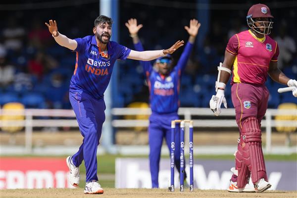 India was fined 20% of the match fee for a slow over-rate in the first ODI against the West Indies.