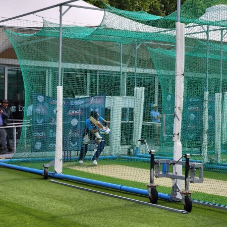 The BCCI has tweeted photos of Virat Kohli warming up in the nets ahead of the second ODI against England.