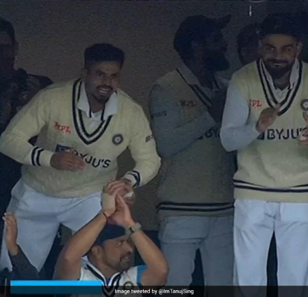 On Day 2 of England vs India 5th Test, Kohli reacts as Bumrah tears into Stuart Broad.