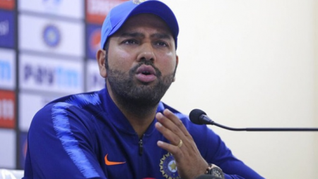 ‘I don’t agree that we played conservative cricket,’ Rohit Sharma says of India’s T20 World Cup performance in 2021.