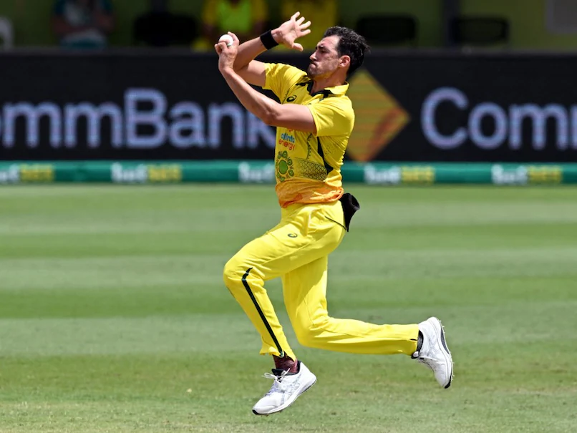 Mitchell Starc of Australia becomes the fastest bowler in ODI history to achieve this feat.