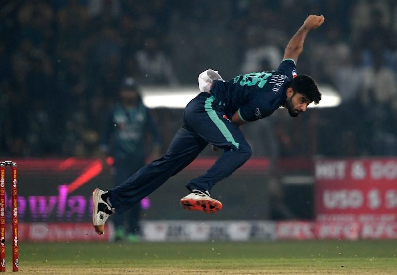 Pakistan debutant holds his nerve in the final over to deny England in the fifth T20I