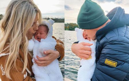 A baby girl has been blessed for Stuart Broad and his fiancée Mollie King.
