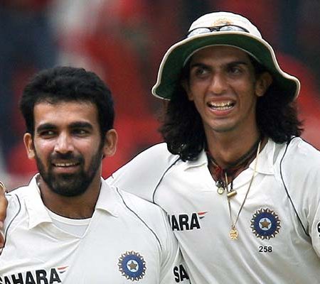 Zaheer Khan and Ishant Sharma on a graph with identical Test records