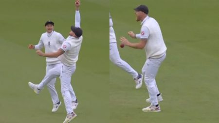 Ben Stokes loses control following a superb effort to wrap up Steve Smith.