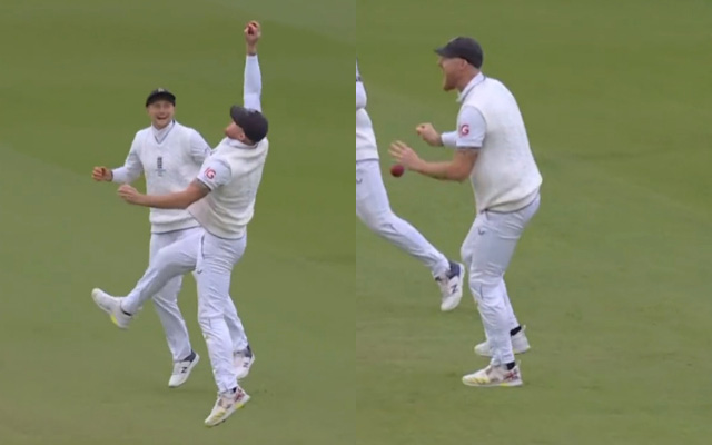 Ben Stokes loses control following a superb effort to wrap up Steve Smith.