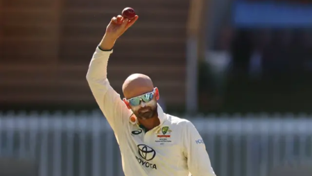 Nathan Lyon thinks about his 500th Test wicket.