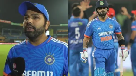 Rohit Sharma reflects on Virat Kohli’s duck in dramatic 3rd T20I