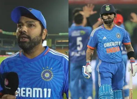 Rohit Sharma reflects on Virat Kohli’s duck in dramatic 3rd T20I